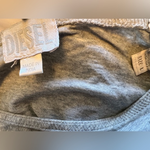 DIESEl asymmetric shoulder cotton dress. Size L - Picture 6 of 6